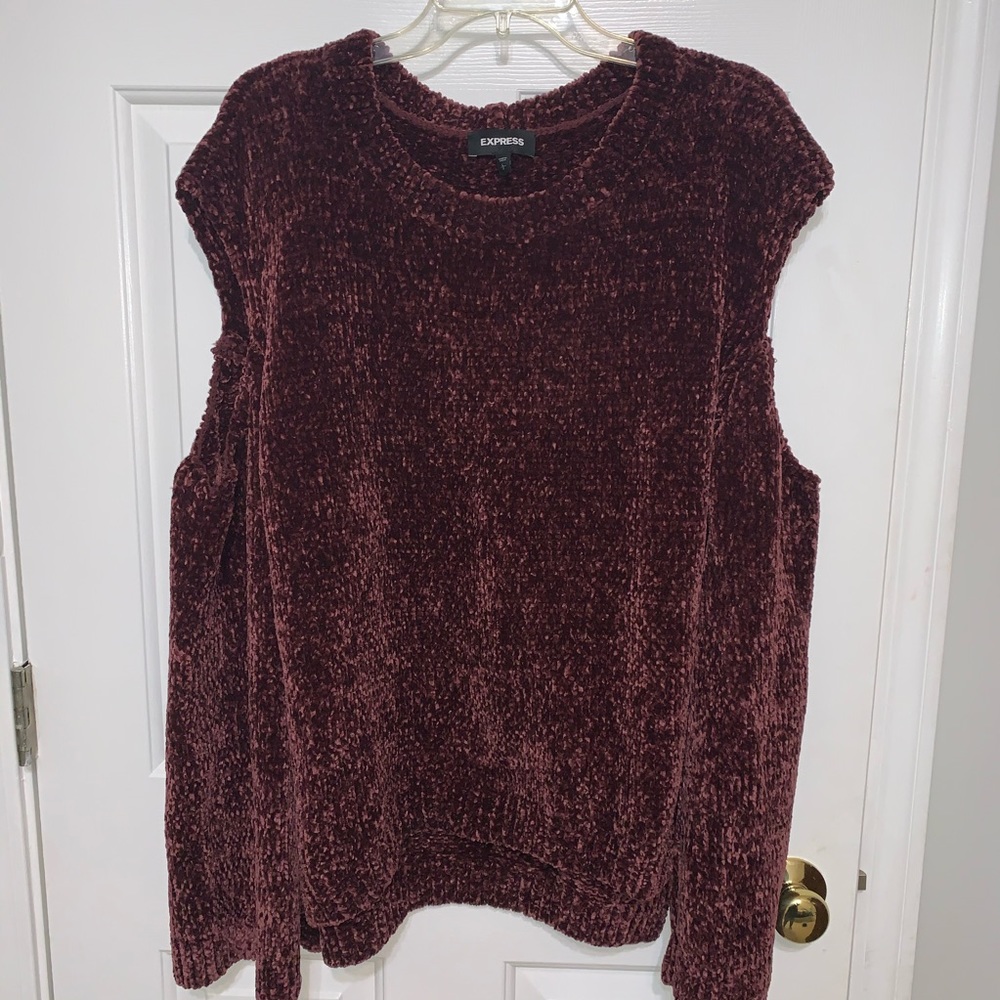 Knit Burgundy express sweater